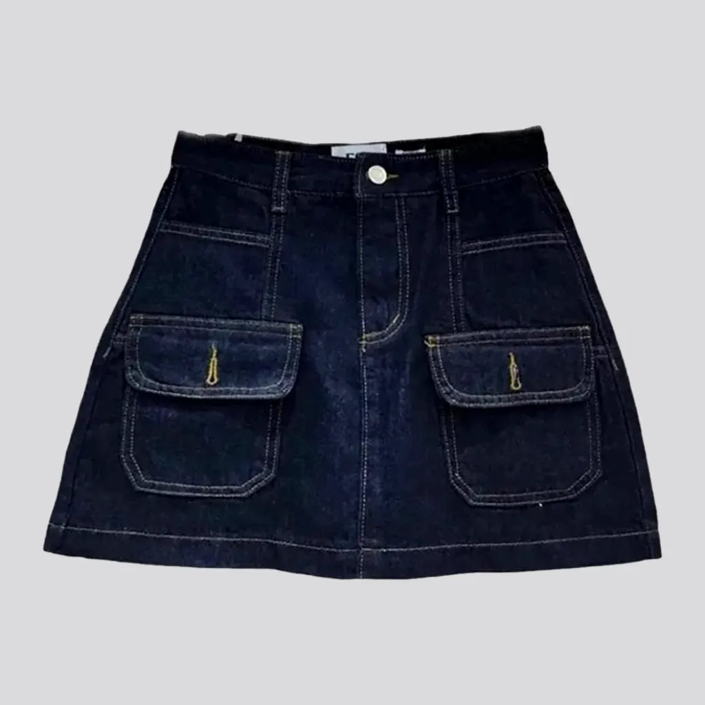 Dark-wash women's jeans skort | Jeans4you.shop