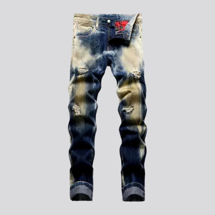 Distressed men's tie-dyed jeans | Jeans4you.shop