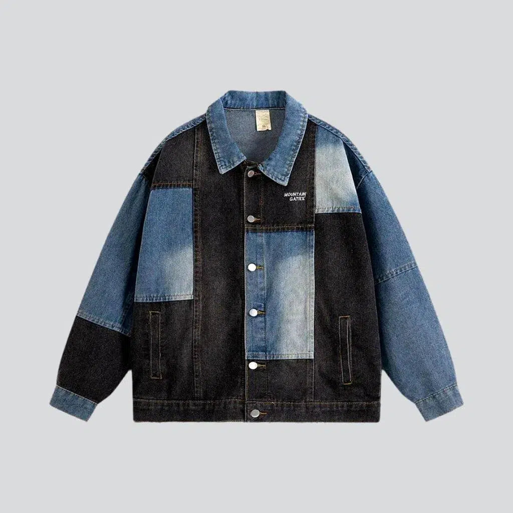Fashion dark men's jean jacket | Jeans4you.shop