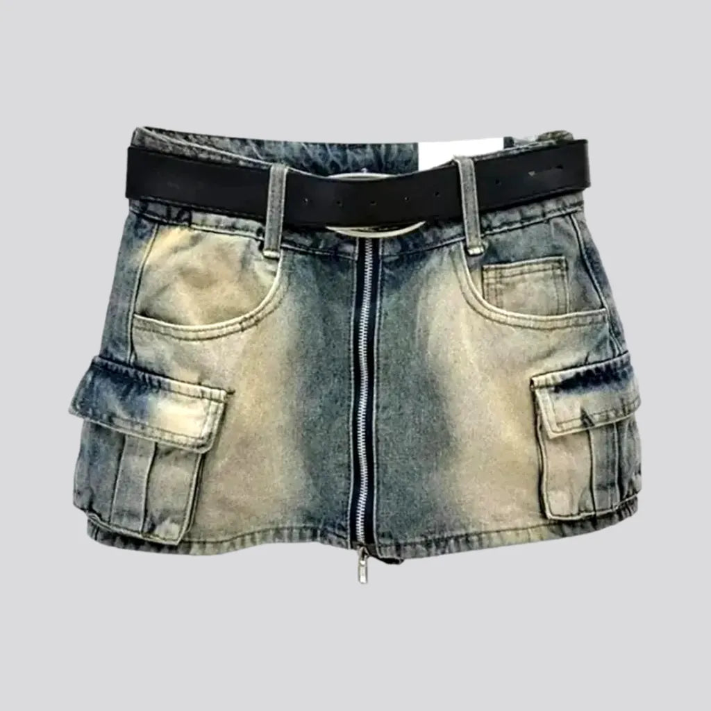 Fashion mini women's denim skort | Jeans4you.shop
