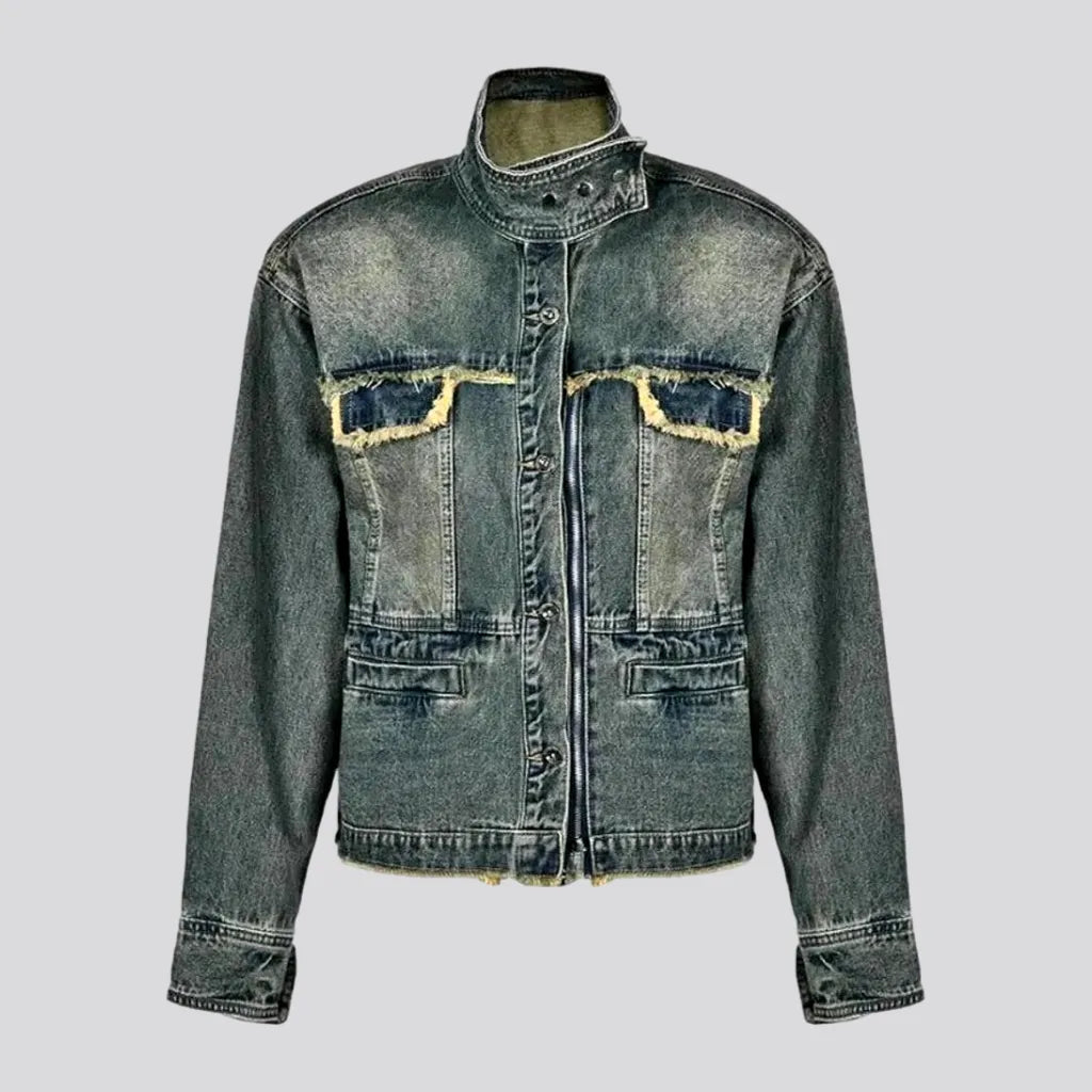 Fashion round-collar jean jacket
 for ladies | Jeans4you.shop