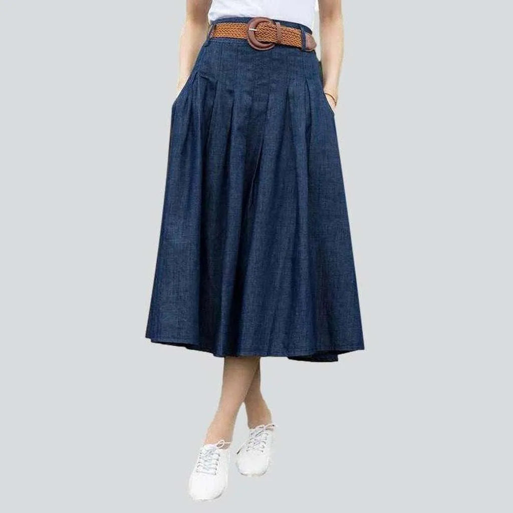 Flare long denim skirt | Jeans4you.shop