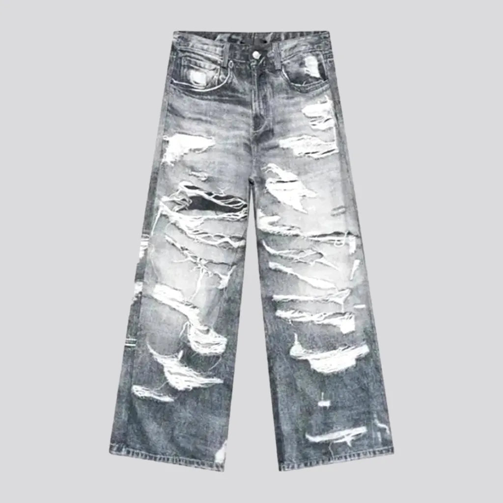 Floor-length men's distressed jeans | Jeans4you.shop