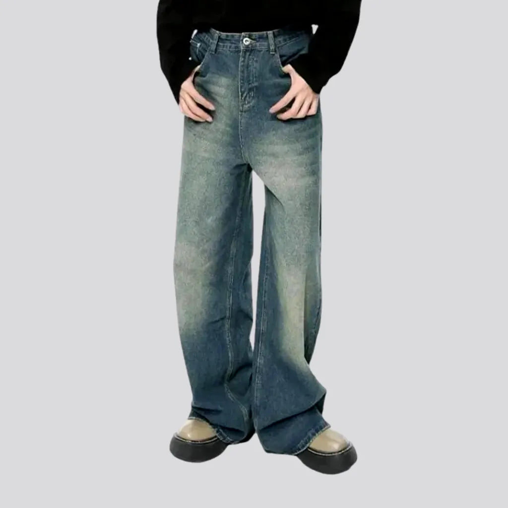 Floor-length men's street jeans | Jeans4you.shop