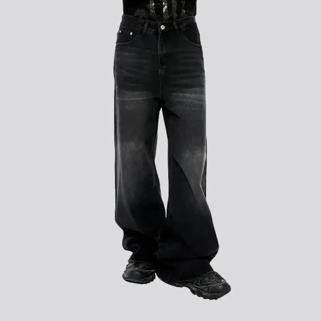 Floor-length whiskered jeans | Jeans4you.shop