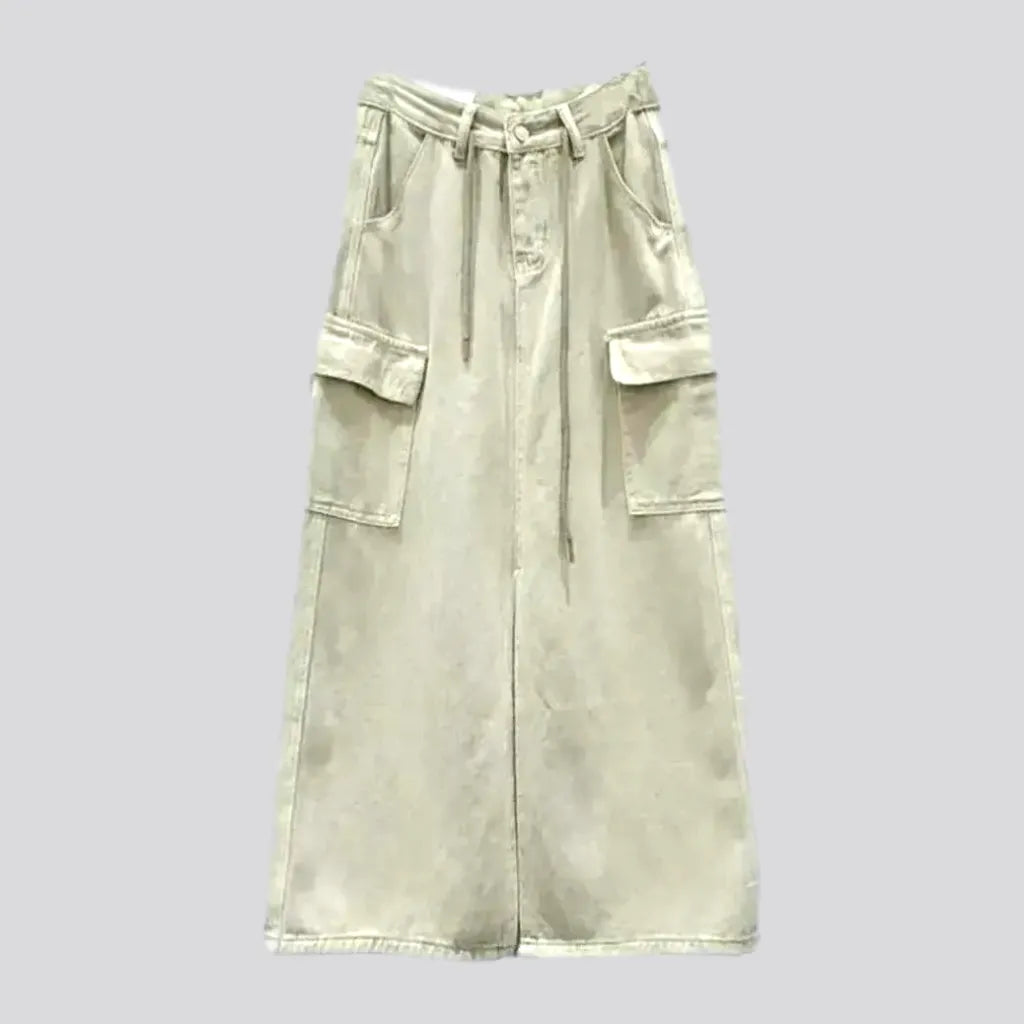 Front-slit high-waist women's denim skirt | Jeans4you.shop