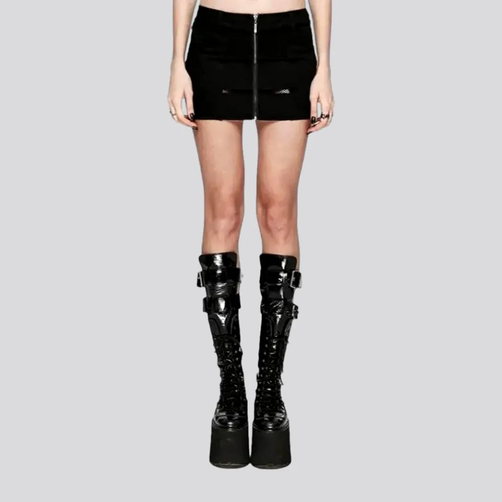 Gothic patchwork denim shorts | Jeans4you.shop