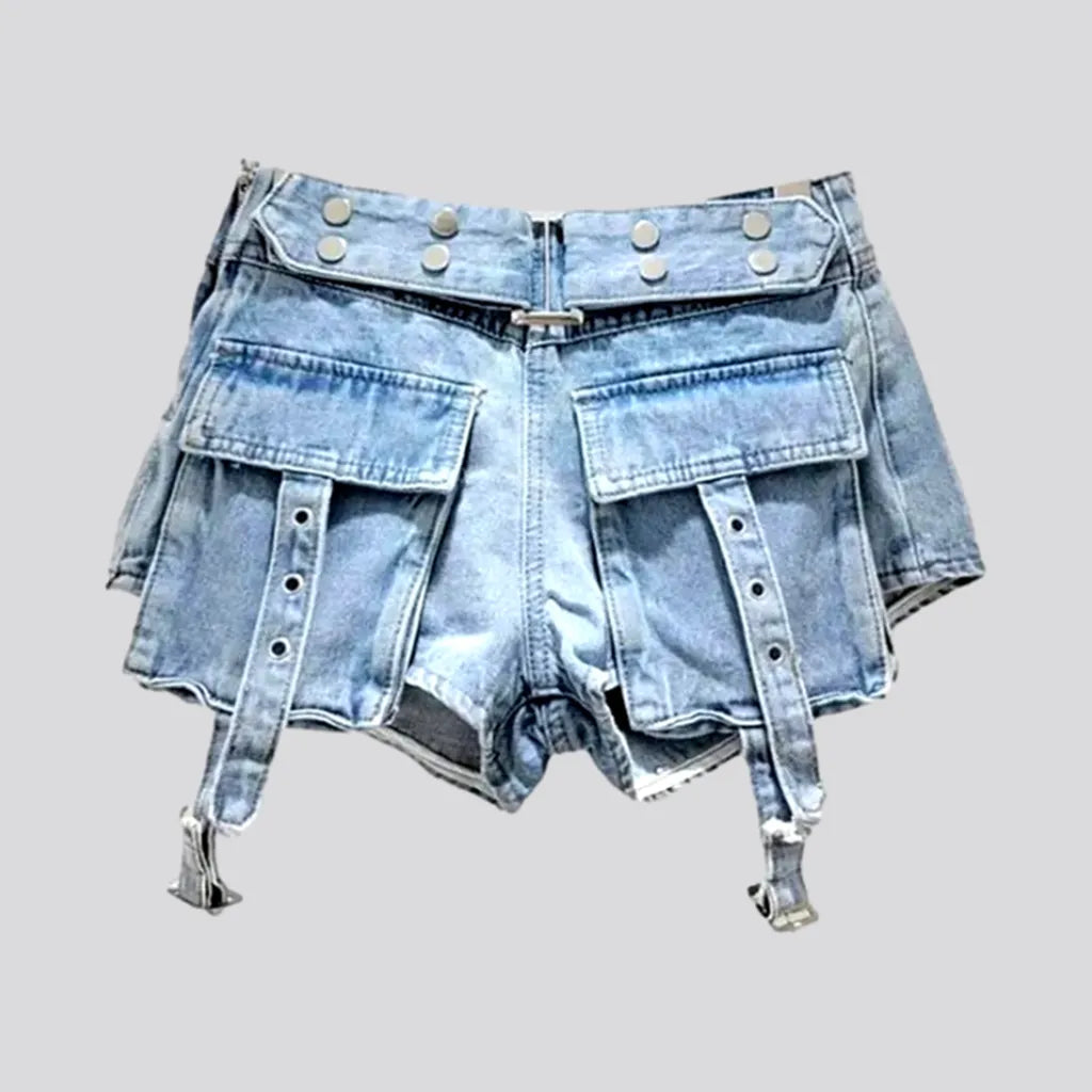 High-waist embellished denim shorts
 for ladies | Jeans4you.shop