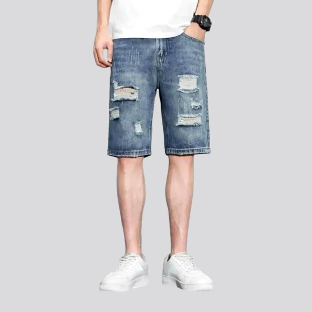 Knee-length loose jeans shorts
 for men | Jeans4you.shop