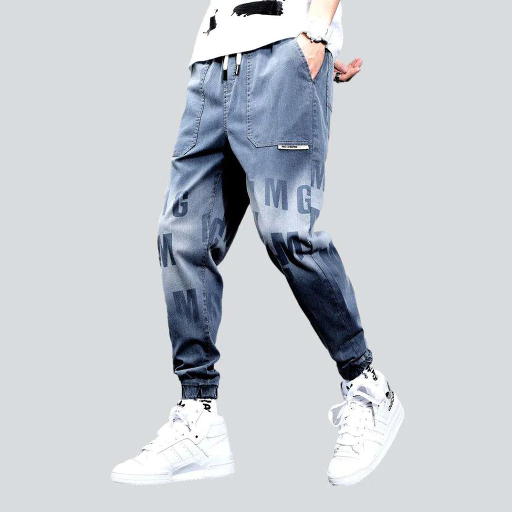 Letters print baggy men's jeans | Jeans4you.shop