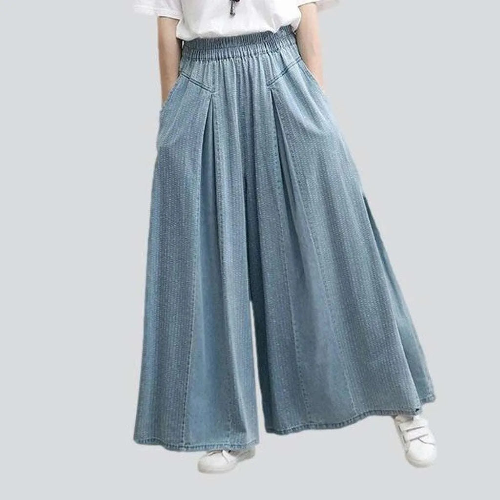 Light blue culottes denim pants | Jeans4you.shop