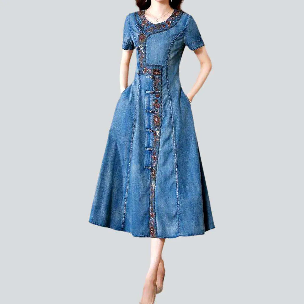 Light wash vintage jean dress
 for women | Jeans4you.shop