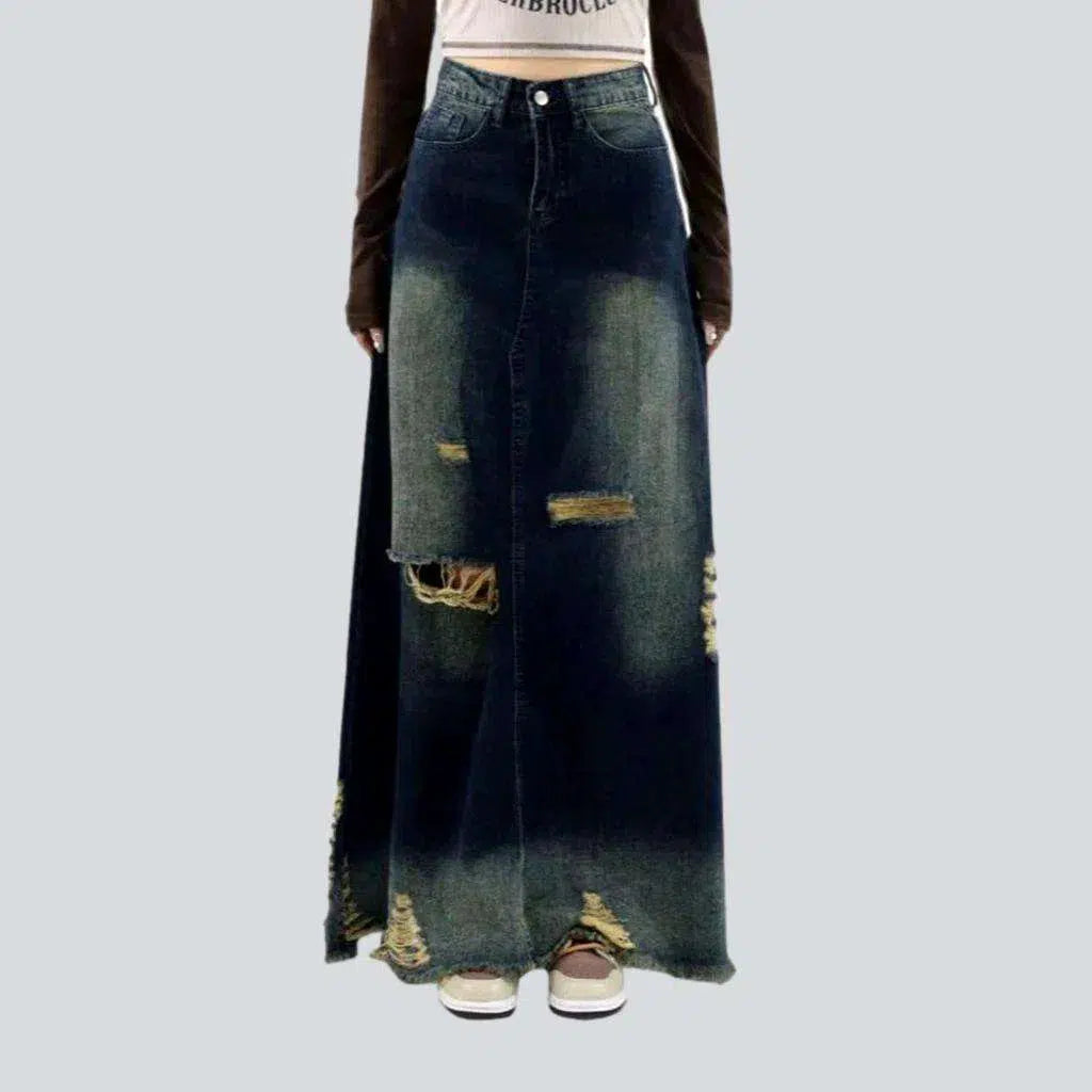 Long denim skirt
 for ladies | Jeans4you.shop