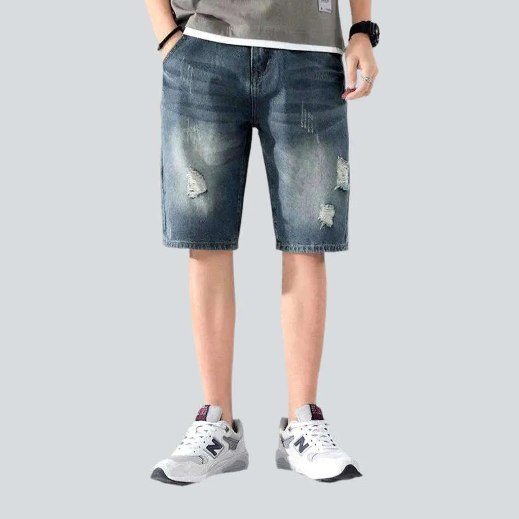 Loose vintage ripped denim shorts | Jeans4you.shop