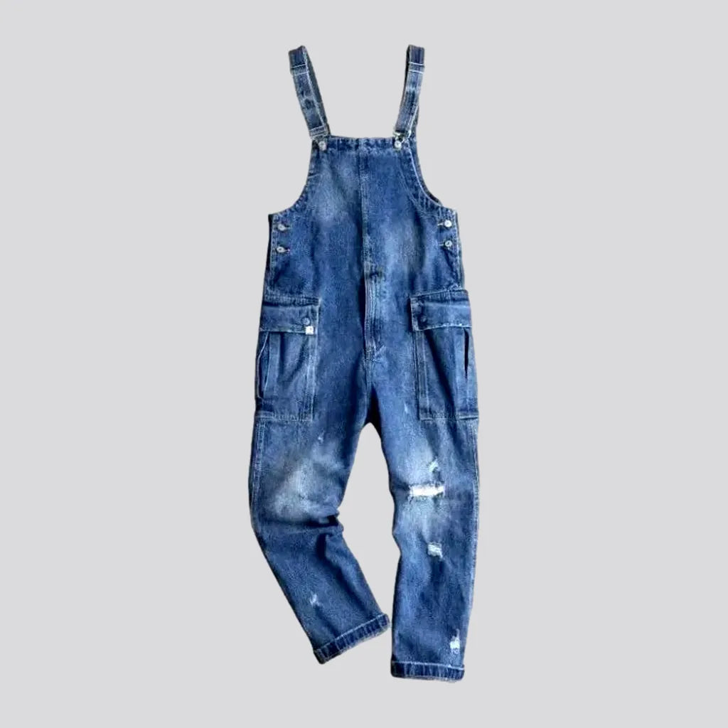 Medium-wash fashion jean jumpsuit | Jeans4you.shop