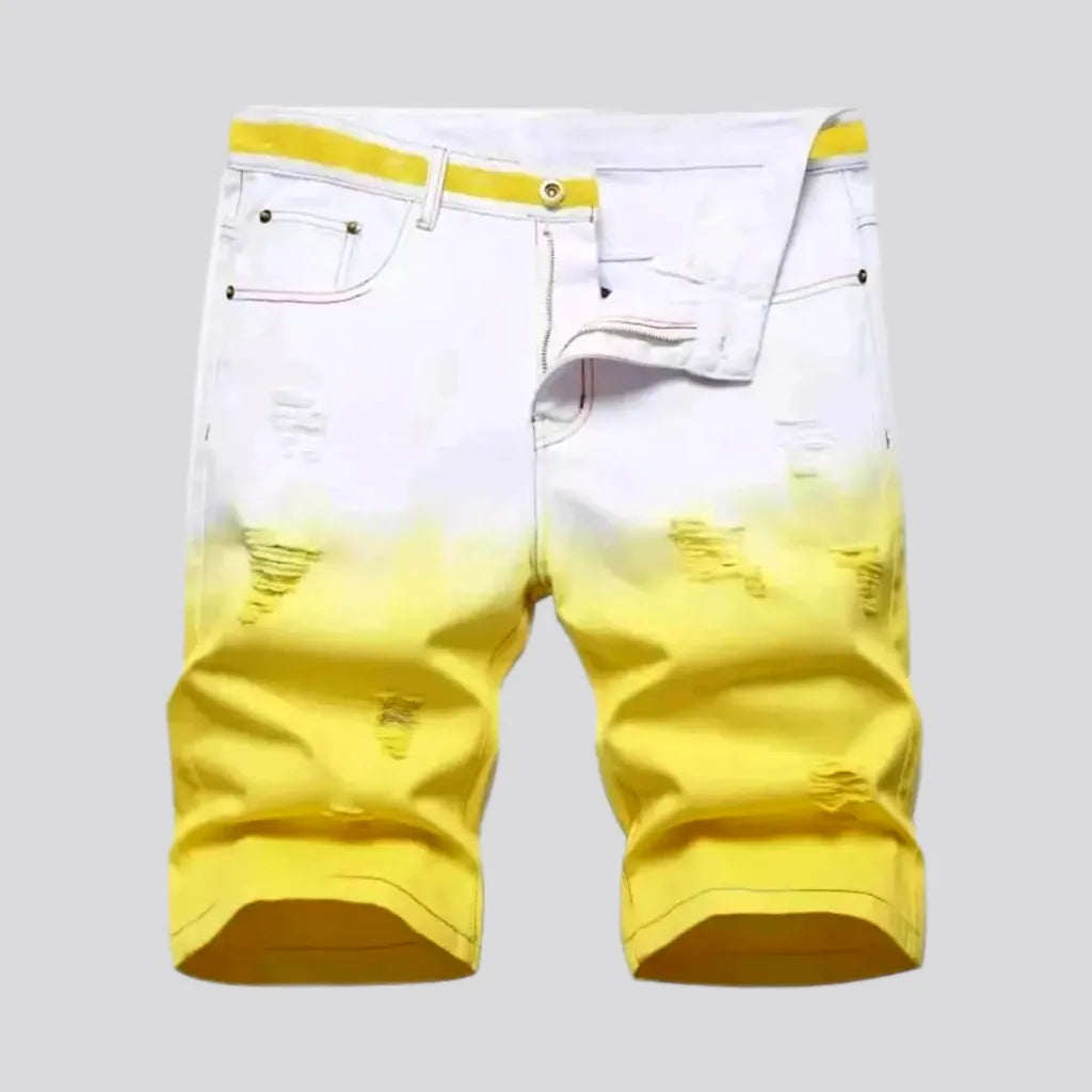Mid-waist distressed men's denim shorts | Jeans4you.shop