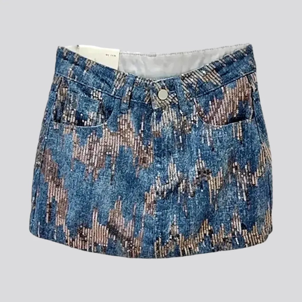 Mid-waist mini jeans skirt
 for ladies | Jeans4you.shop