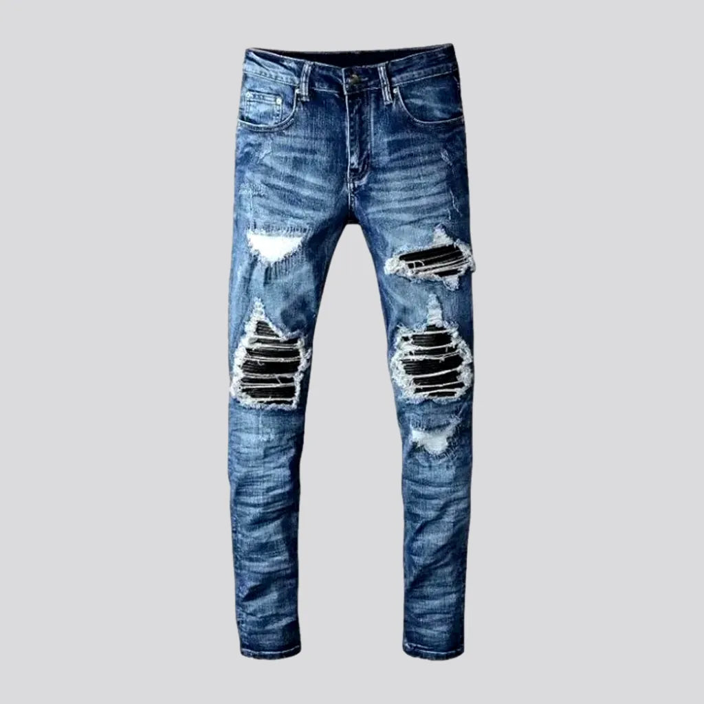 Mid-waist sanded jeans
 for men | Jeans4you.shop