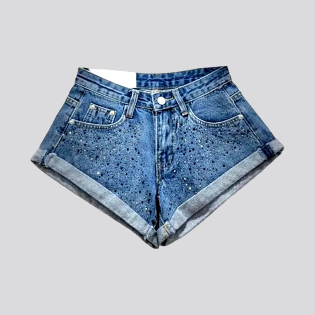 Mid-waist wide-leg denim shorts
 for women | Jeans4you.shop