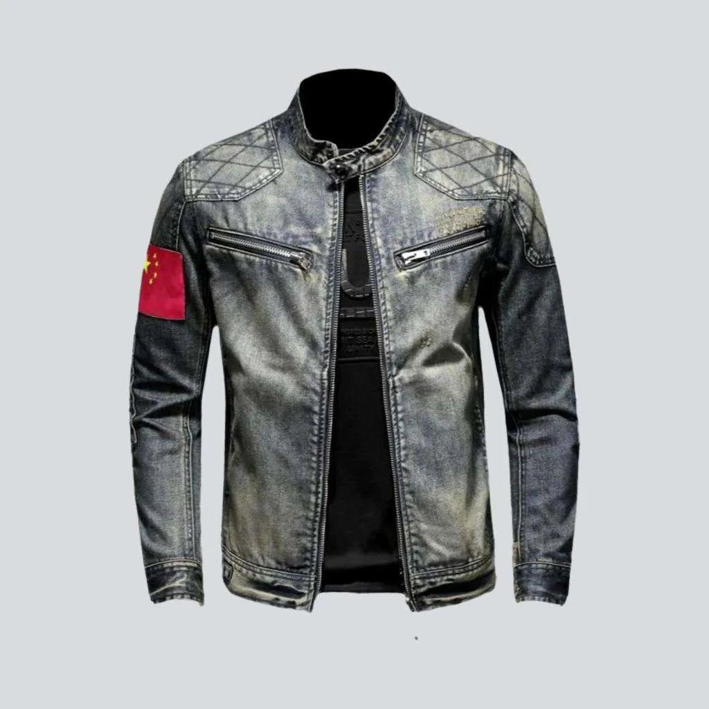 Motorcycle men's jean jacket | Jeans4you.shop