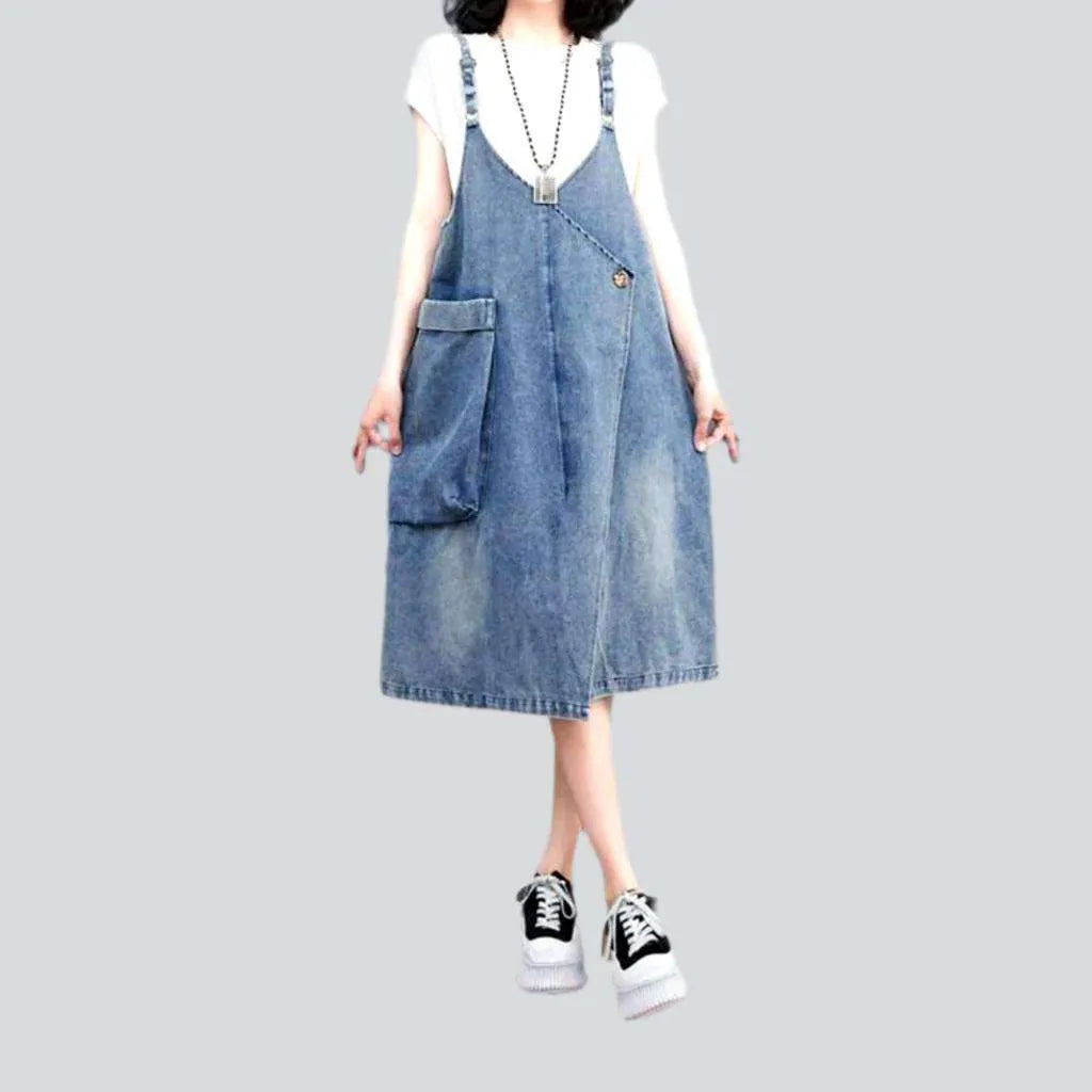 Oversized side pocket denim dress | Jeans4you.shop