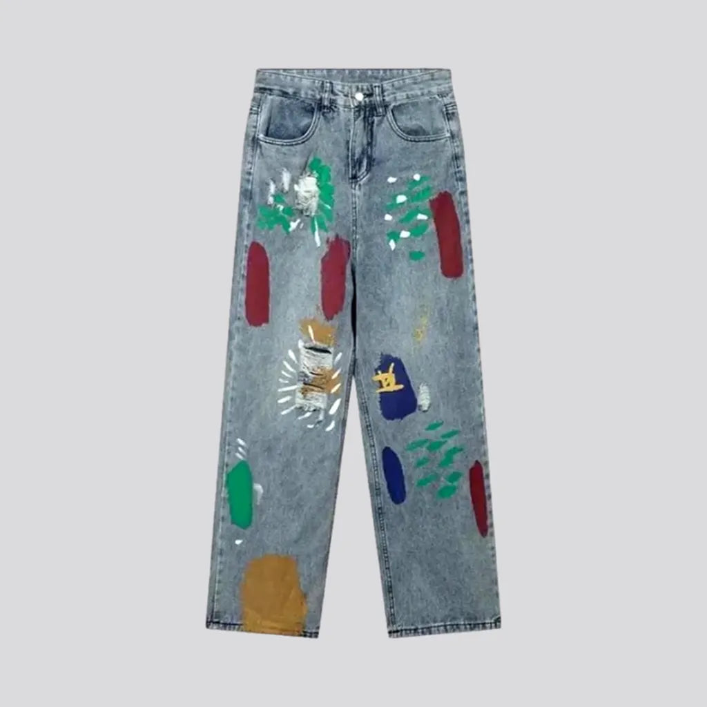 Painted women's vintage jeans | Jeans4you.shop