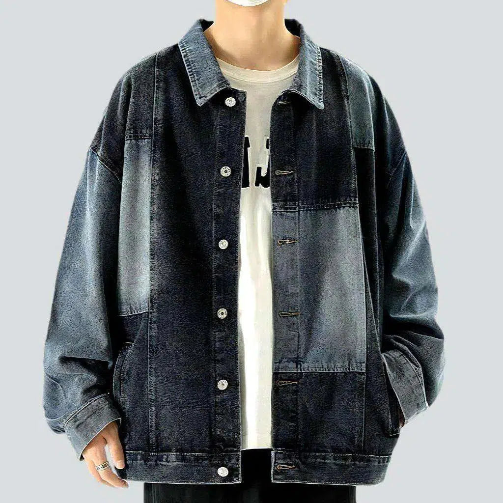 Patchwork men's denim jacket | Jeans4you.shop