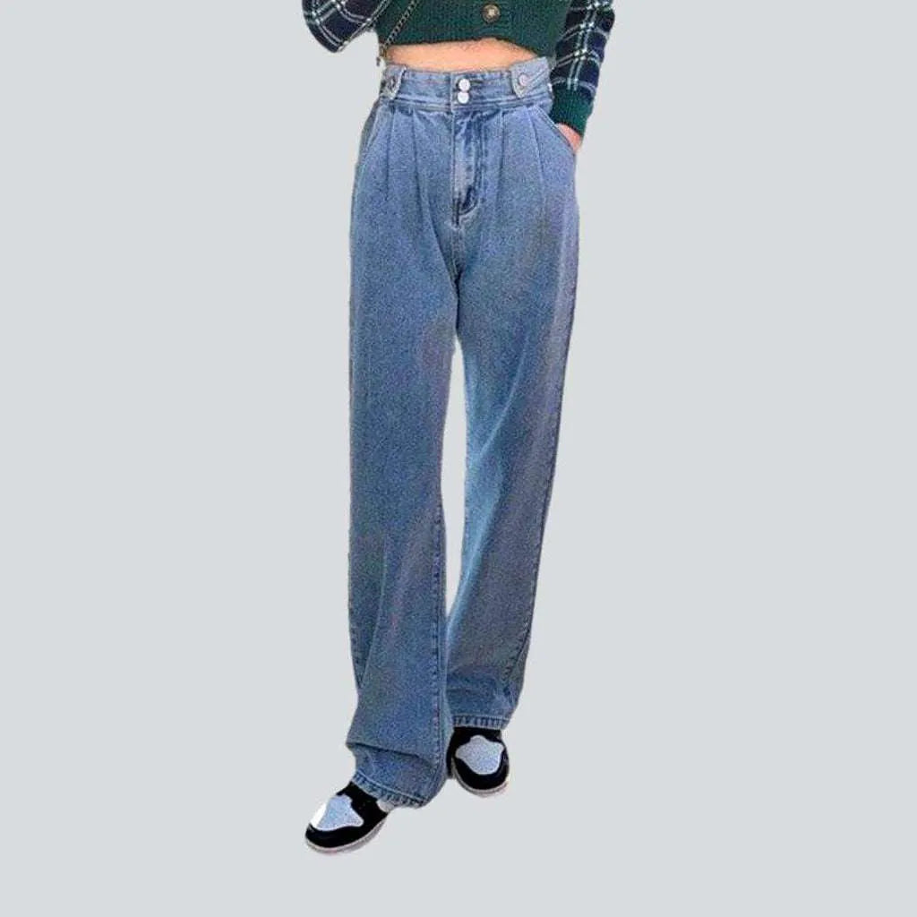 Pleated waistline street jeans | Jeans4you.shop