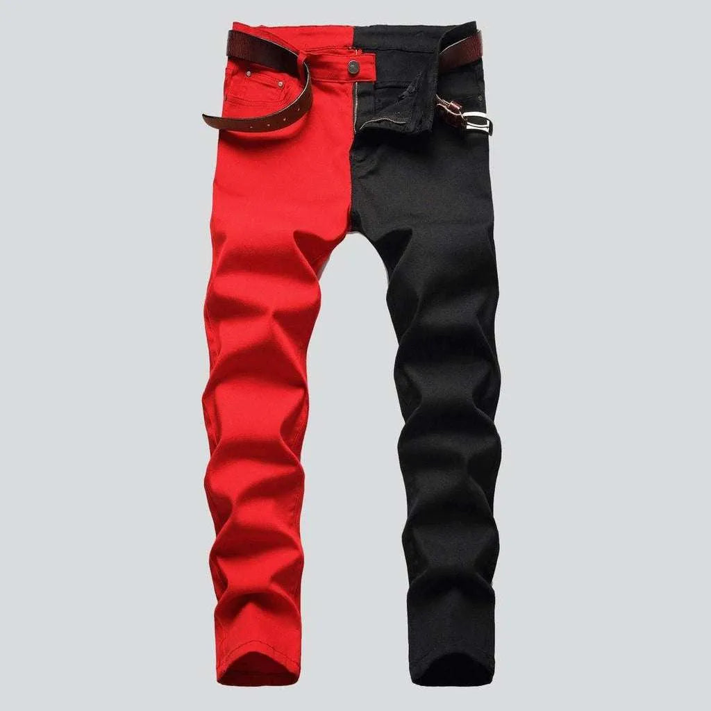 Red black slim men's jeans | Jeans4you.shop