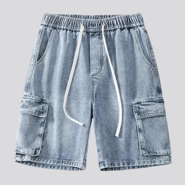 High-waist fashion men's jean shorts