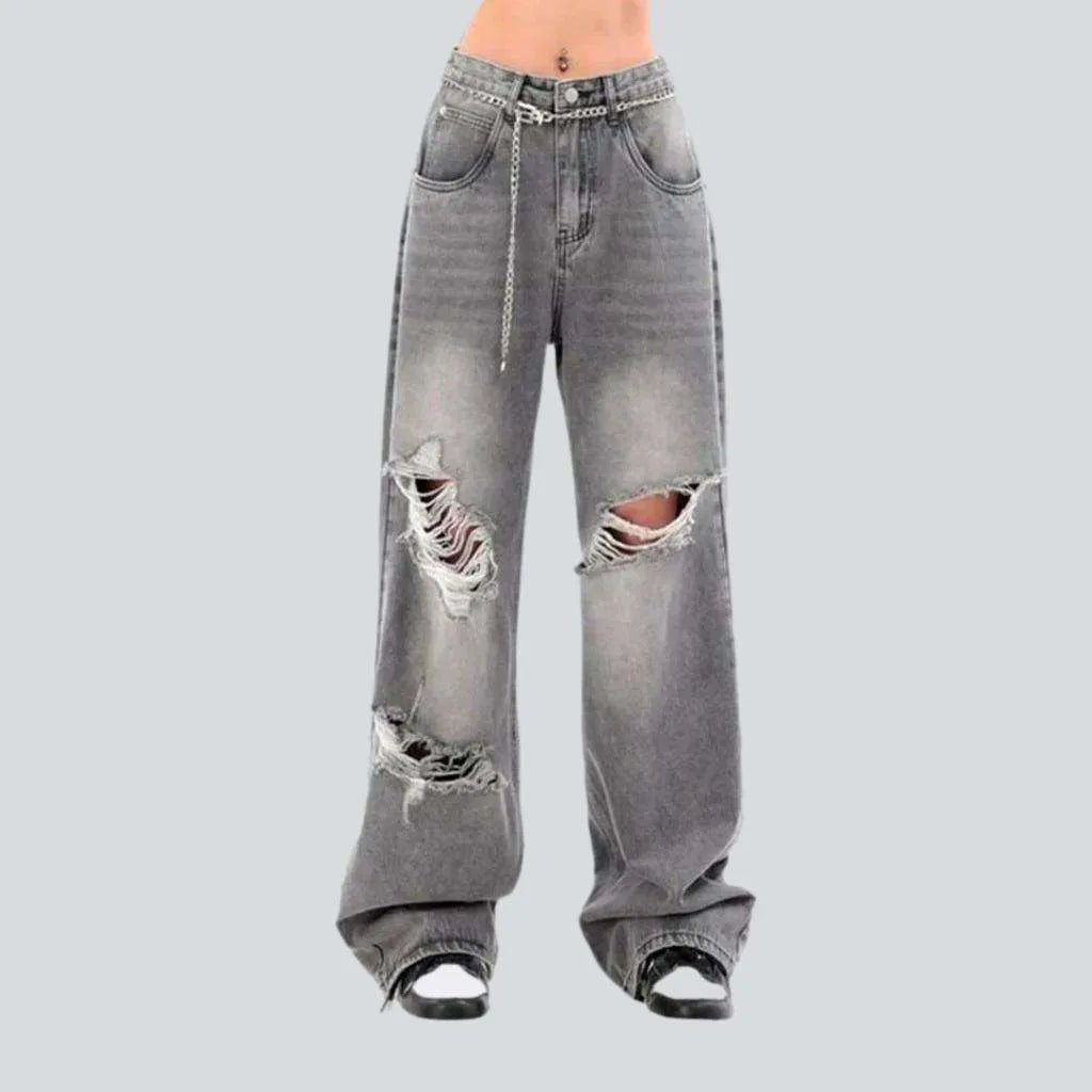 Sanded grunge jeans
 for women | Jeans4you.shop