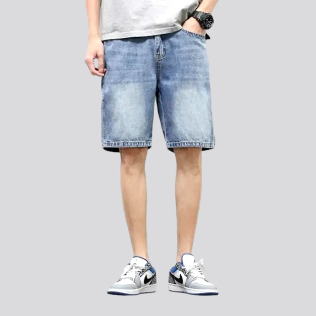 Sanded knee-length jeans shorts | Jeans4you.shop