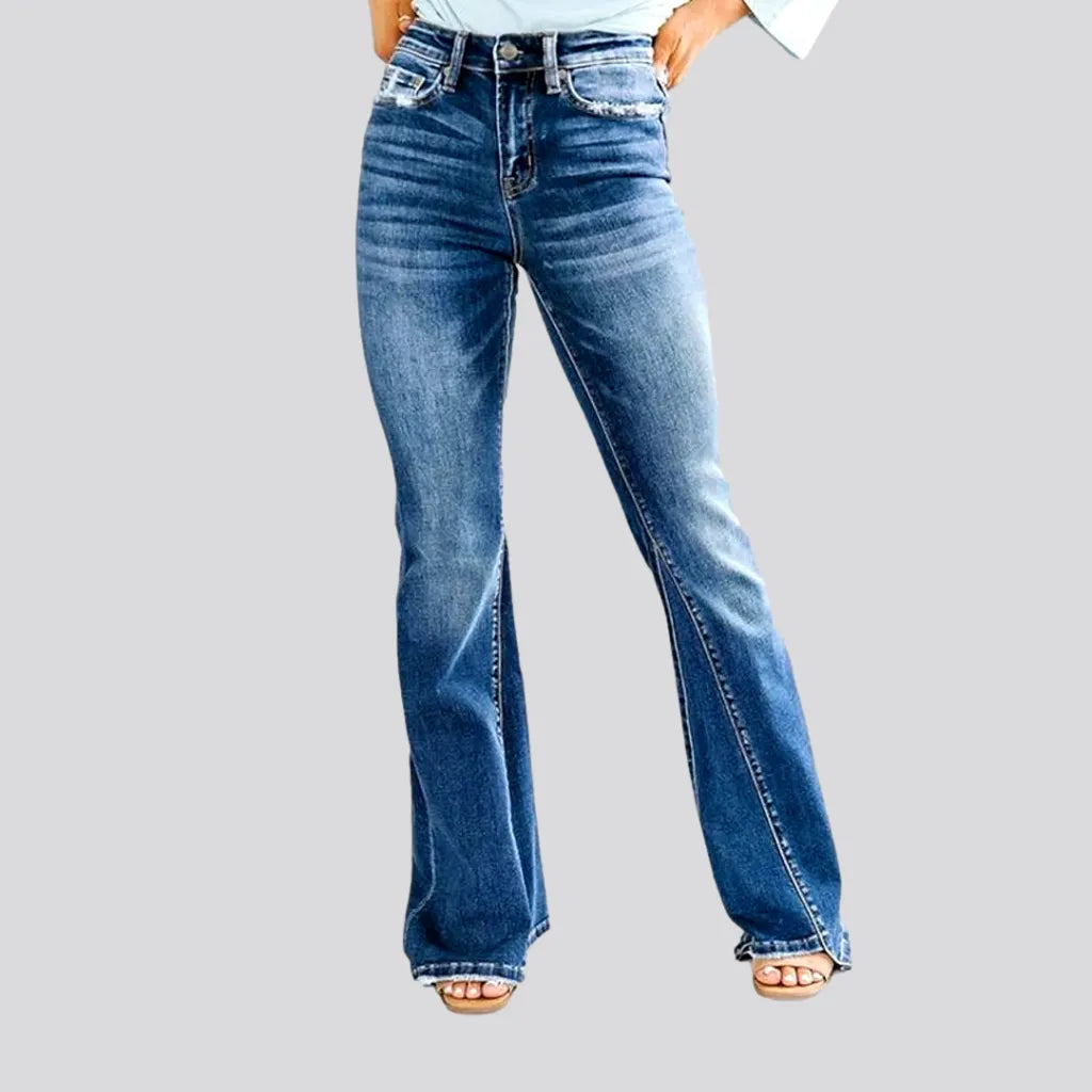 Sanded medium-wash jeans
 for women | Jeans4you.shop