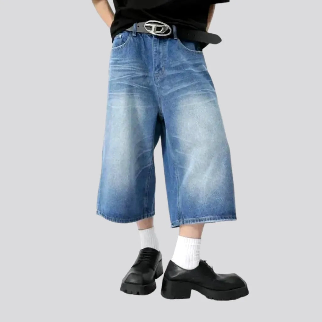 Sanded whiskered men's jeans shorts | Jeans4you.shop