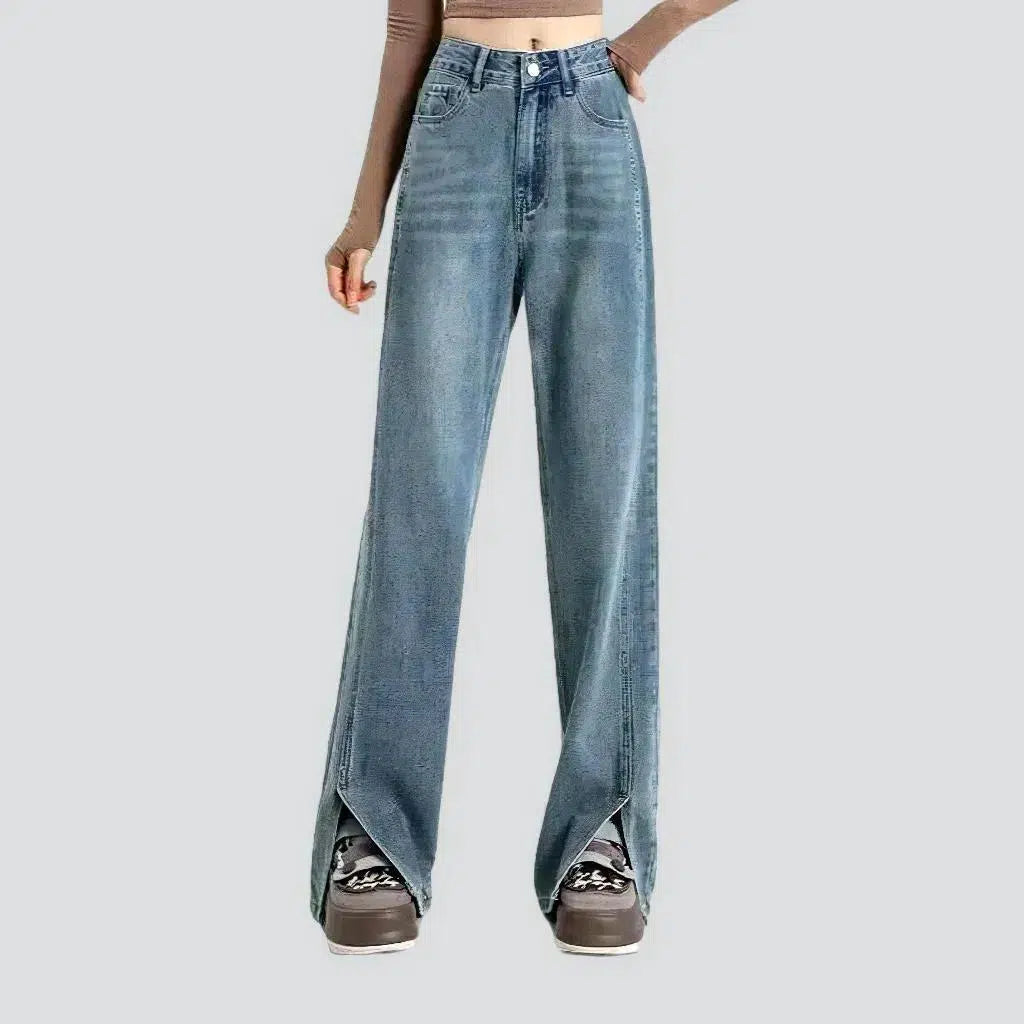 Sanded women's straight jeans | Jeans4you.shop