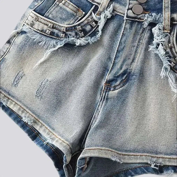 Grunge women's jeans shorts