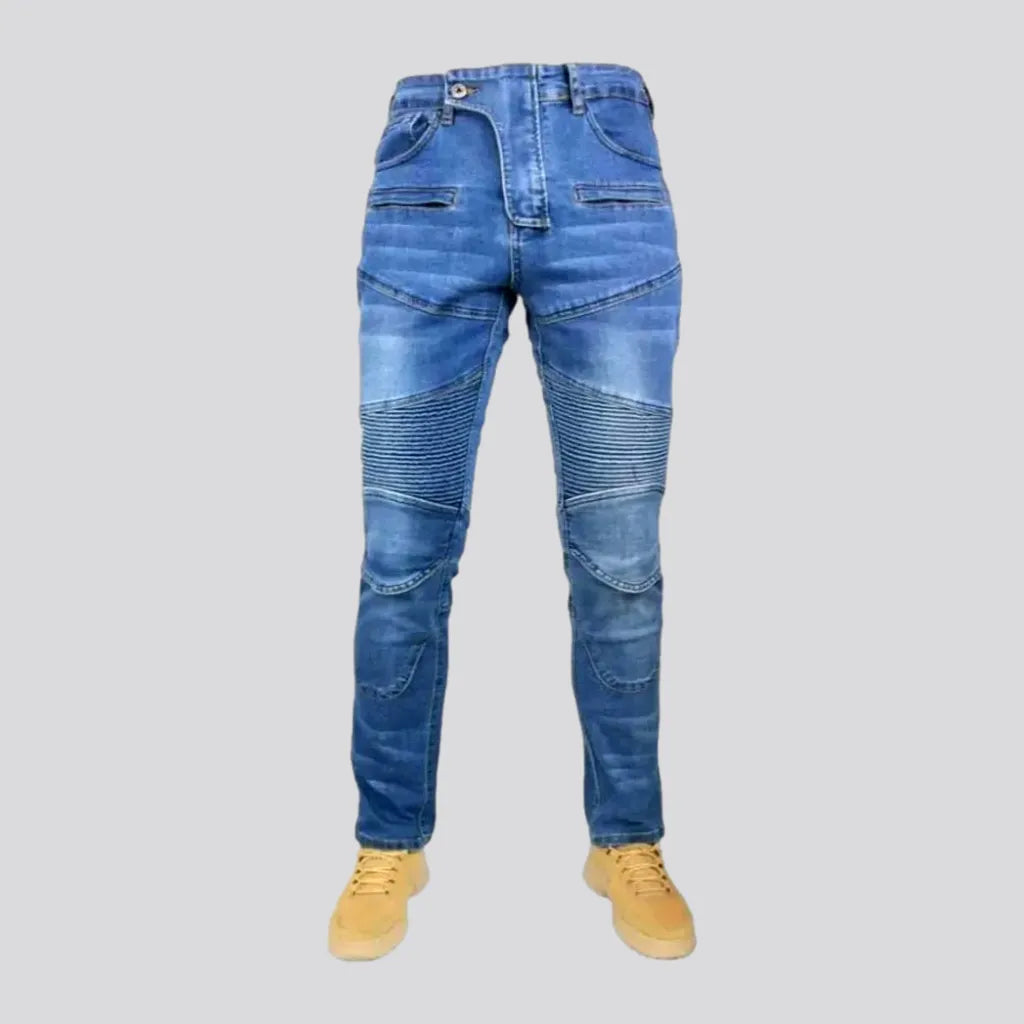 Stonewashed back- men's riding jeans | Jeans4you.shop