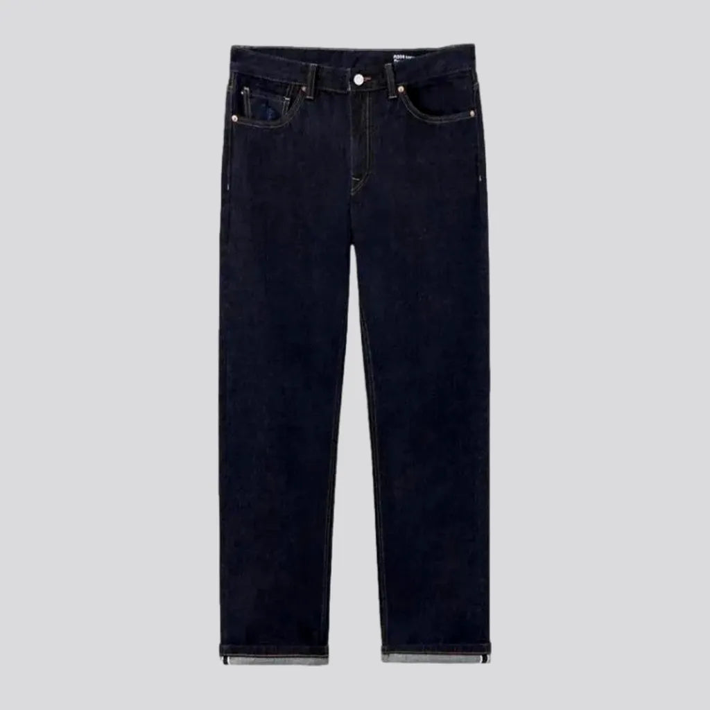 Straight dark-wash selvedge jeans
 for men | Jeans4you.shop