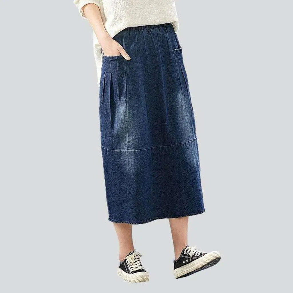 Street fashion long denim skirt | Jeans4you.shop