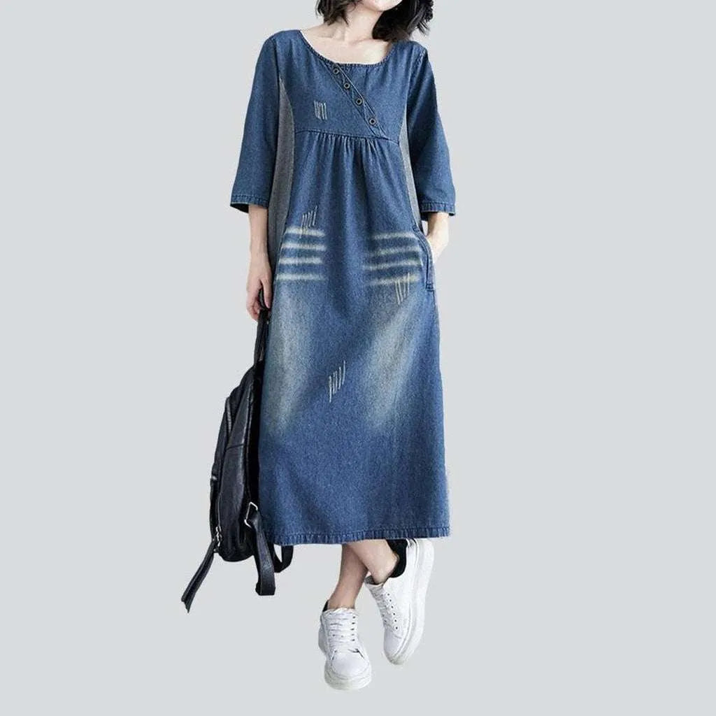 Street fashion loose denim dress | Jeans4you.shop