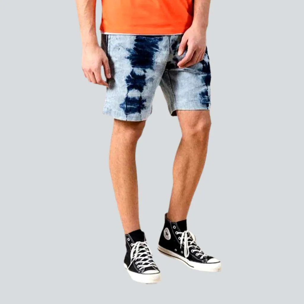 Tie-dyed y2k men's jeans shorts | Jeans4you.shop