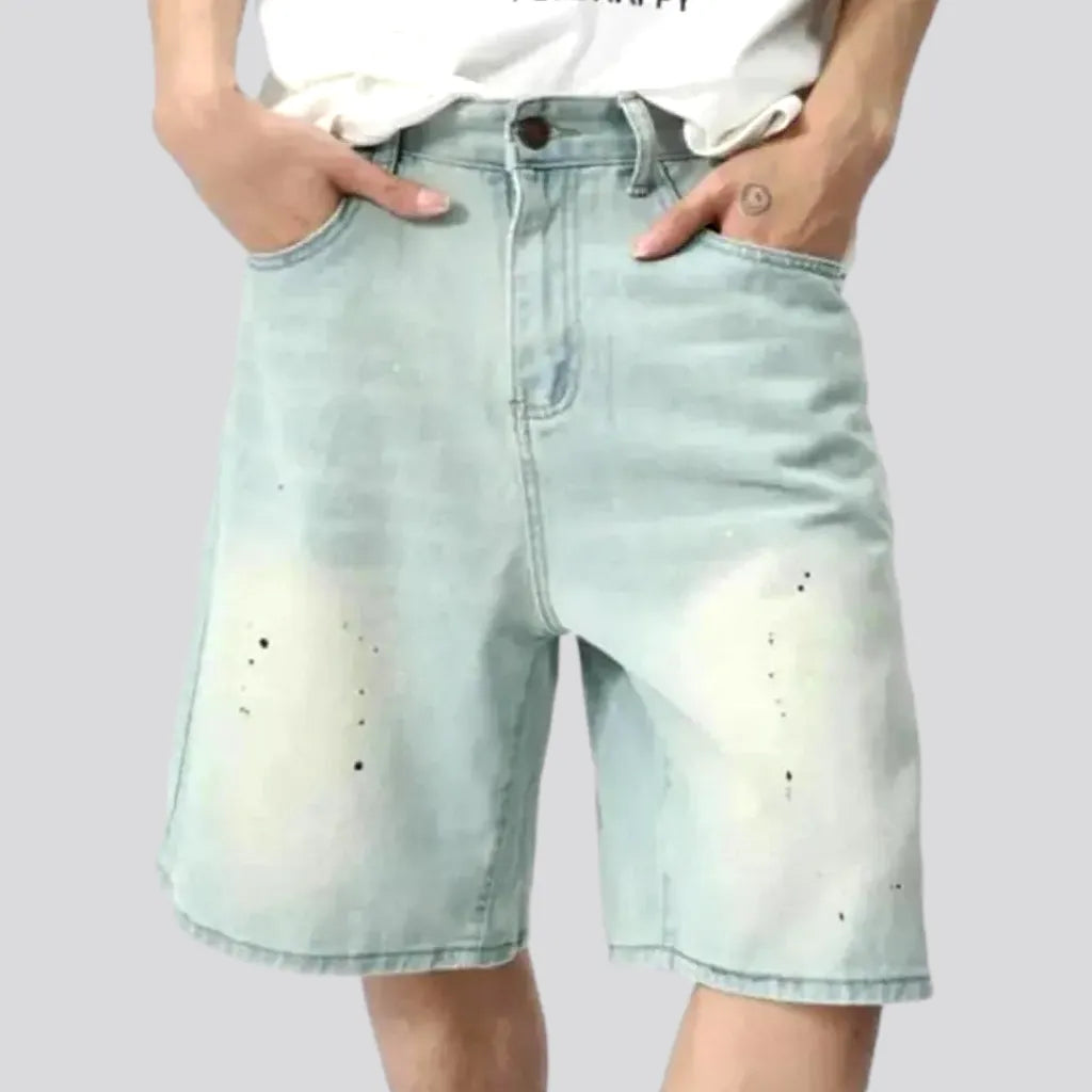 Vintage paint-splattered denim shorts
 for men | Jeans4you.shop