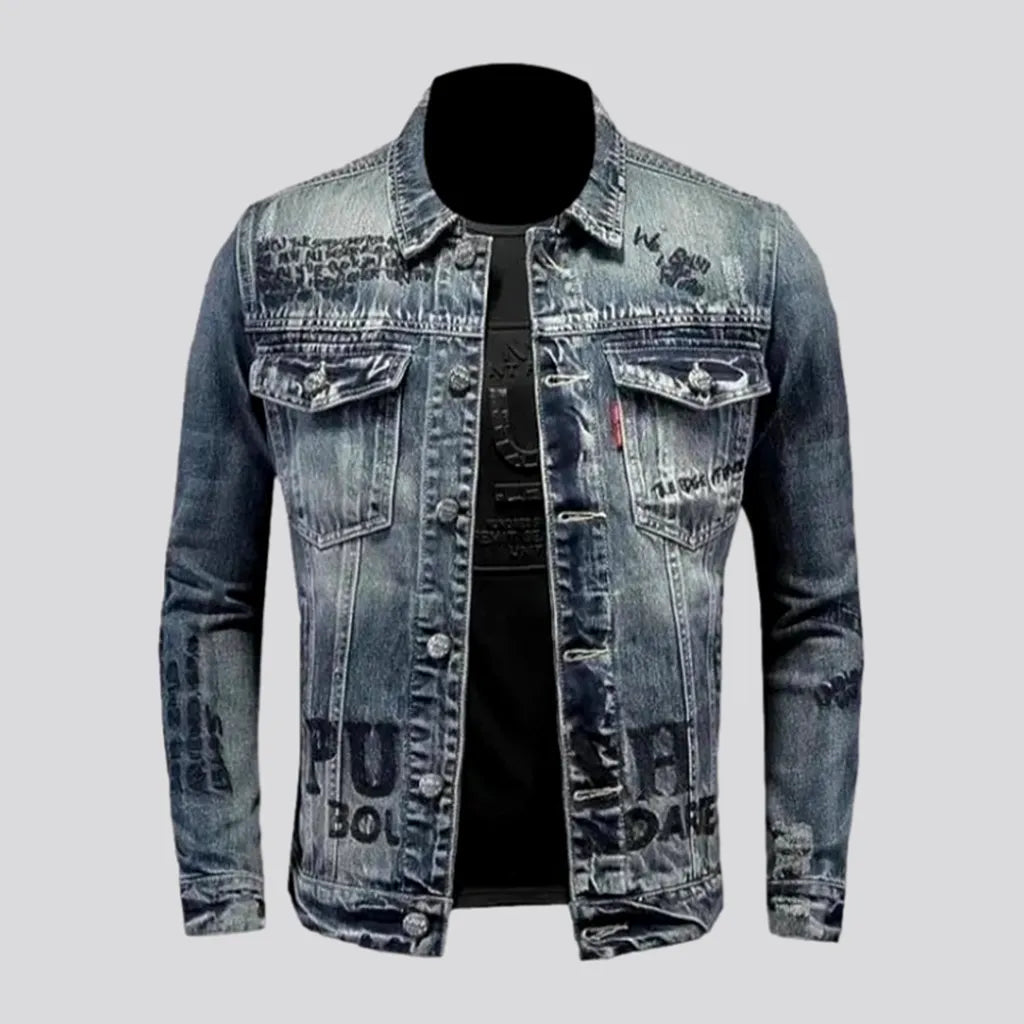 Vintage slim men's jeans jacket | Jeans4you.shop