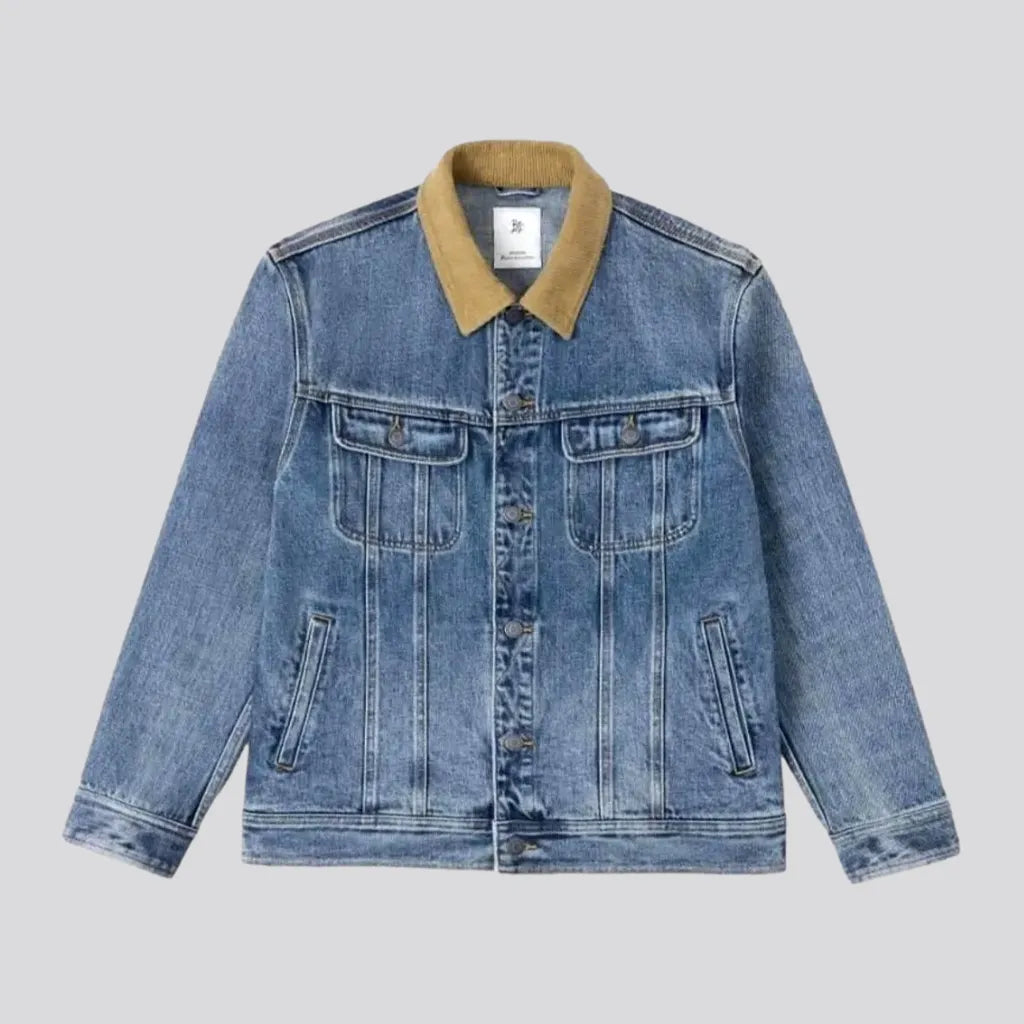 Vintage stonewashed jean jacket
 for men | Jeans4you.shop