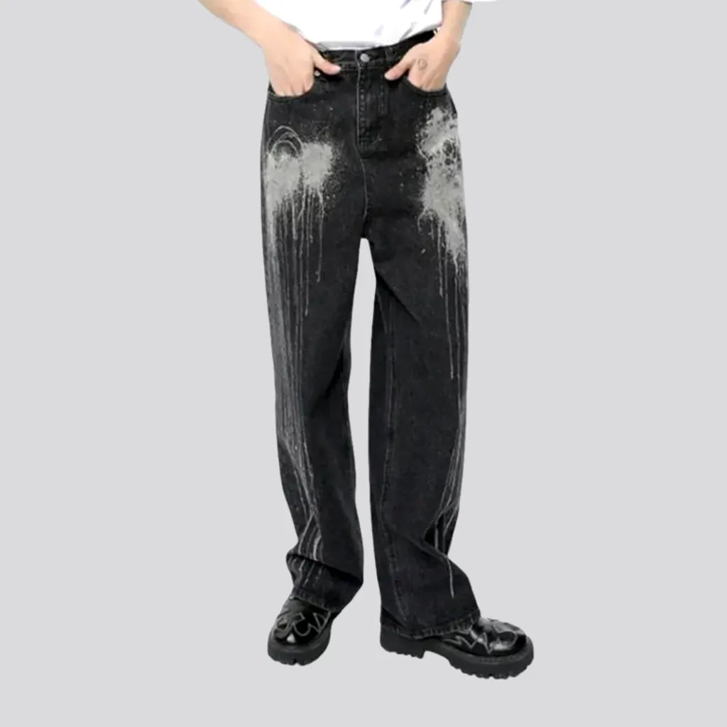 White-stains men's high-waist jeans | Jeans4you.shop