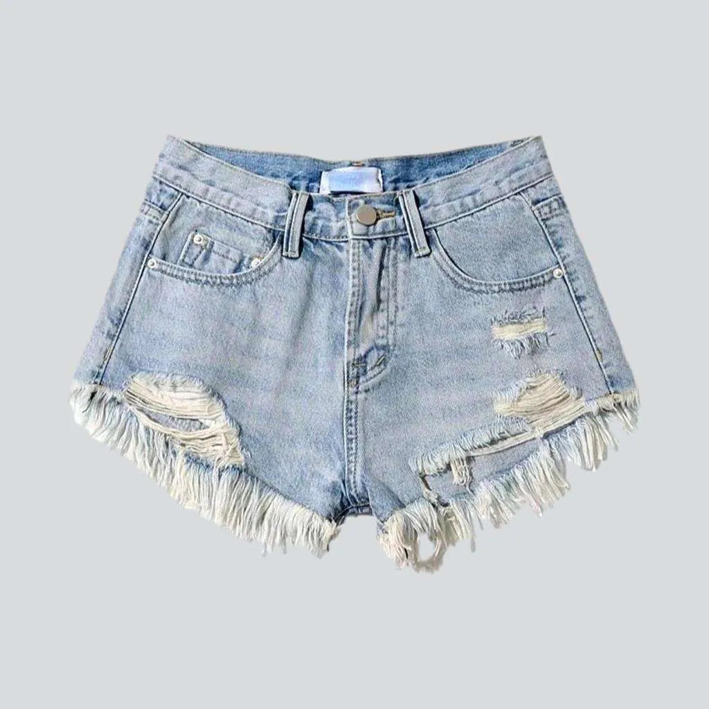 Wide women's distressed jean shorts | Jeans4you.shop