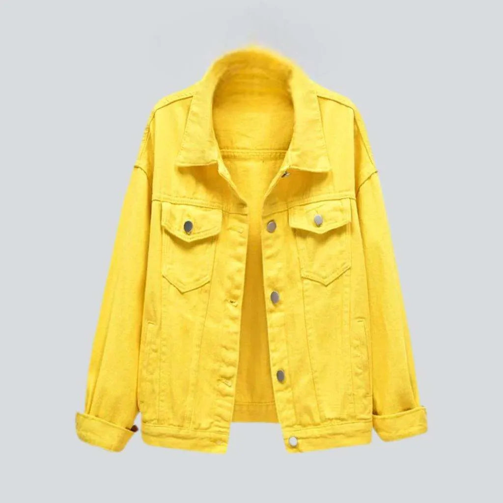 Y2k color jeans jacket
 for ladies | Jeans4you.shop