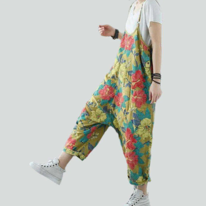 Y2k baggy jean dungaree for women