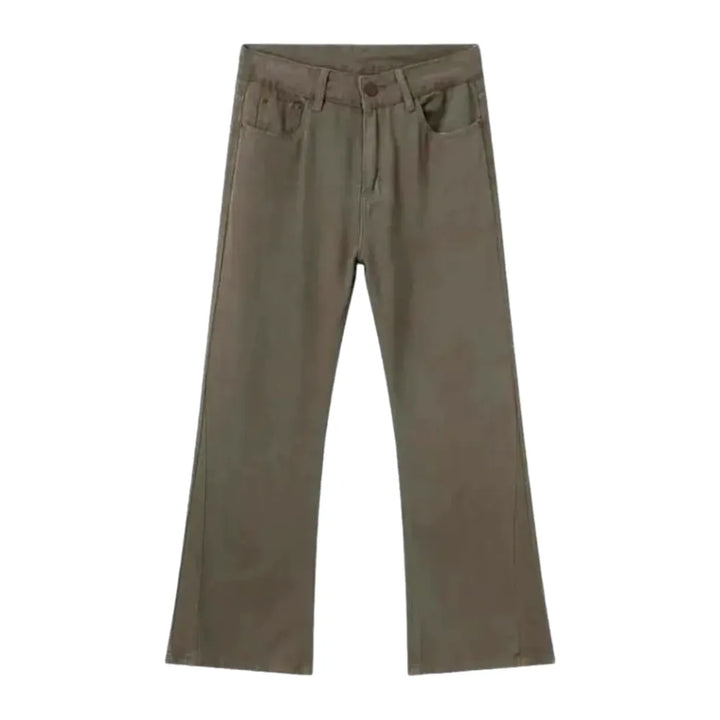 Fashion-forward Men's Denim - Khaki