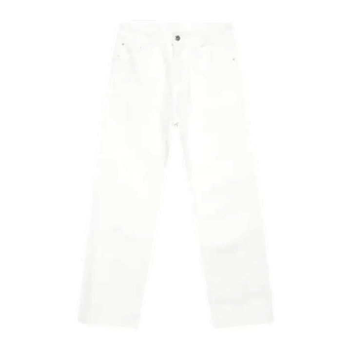 Casual Mid Waist Jeans for Men - White